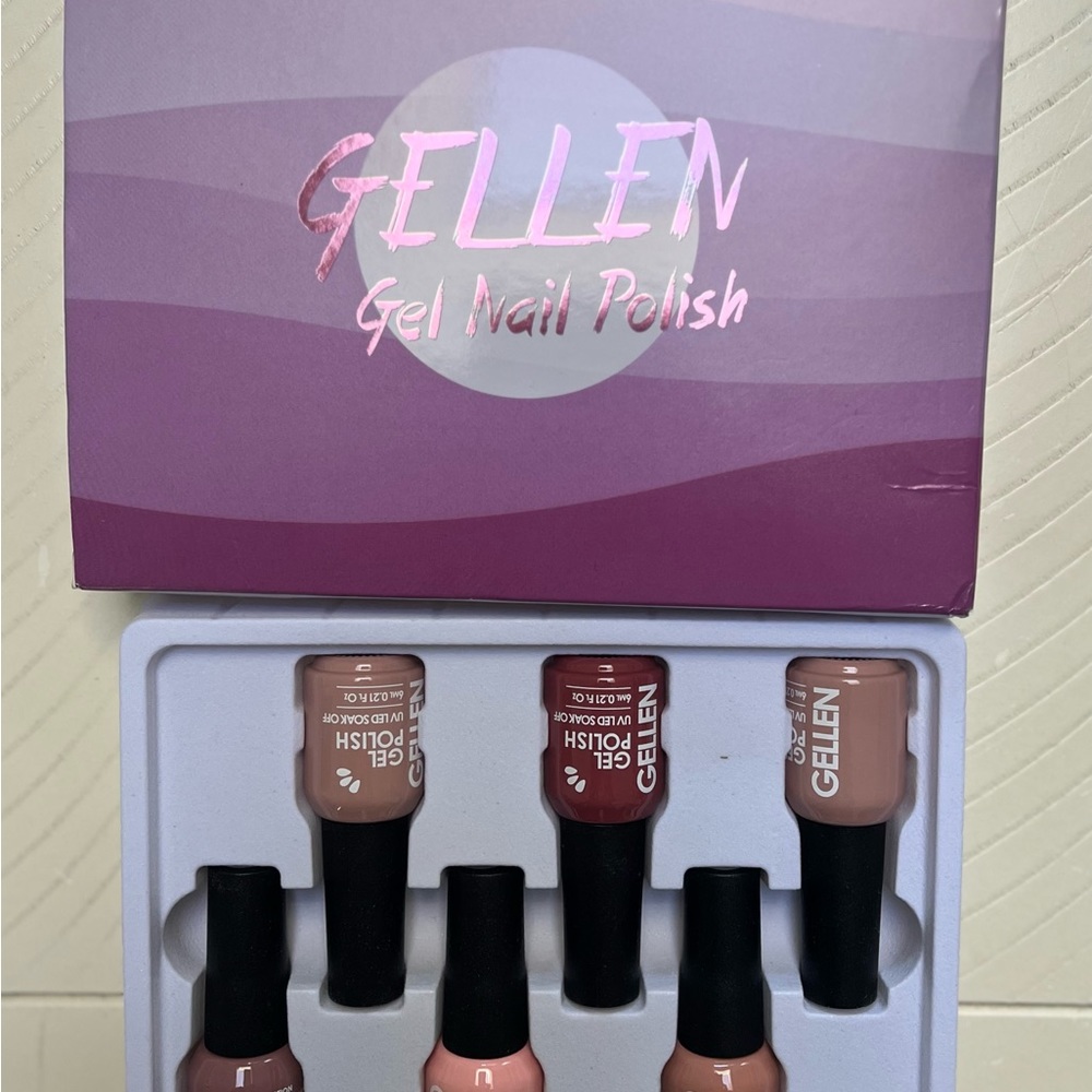 💕Brand New in Box  Gellen UV Led Soak Off Gel Polish 6 Pack, Neutral Colors💕